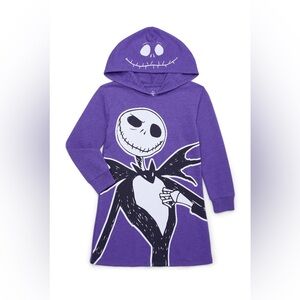 Disney nightmare before Christmas hoodie dress, Purple Kids Casual Dress, NWT